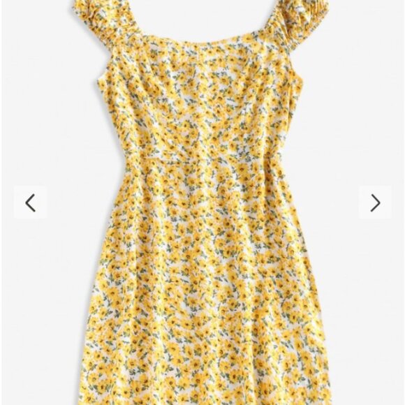 ZAFUL Ditsy Print Sleeveless Mini Dress - Picture 6 of 8